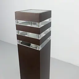 Вуличний ліхтар-стовп в корпусі кольору Coffee 80 см | Line F | Арт. 8024 80CM CF (стовп) - мініатюра 2