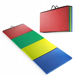 Мат гімнастичний складаний 4FIZJO XL 240 x 120 x 5 см Multicolor (P-5905973402774) - мініатюра 1