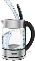 Электрочайник Tefal Glass Kettle 1.7 л стекло с подсветкой серебристо-черный kuh0015362 - миниатюра 5