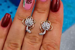 Сережки Xuping Jewelry родована кульбабка 1,5 см золотисті - мініатюра 3