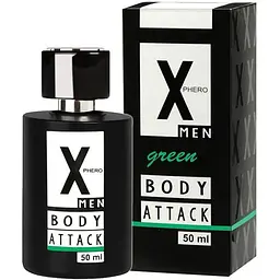 Духи з феромонами для чоловіків Aurora X Phero Men Green Body Attack, 50 ml