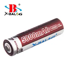 Батарейки акумулятори пальчикові на 5800mAH акумуляторні для ліхтариків АА X-Balog Li-ion 14500 4.2V - мініатюра 3