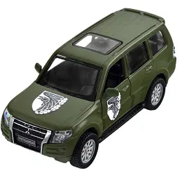 Машинка TechnoDrive серії Шеврони Героїв MITSUBISHI PAJERO 4WD TURBO "93 ОМБр"