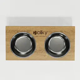 Hollky Base M — миски на підставці для середніх собак та великих котів (2 × 0,95 л) - мініатюра 3