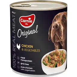 Уцінка. Вологий корм для собак Carnie Original Mono Protein Курка з овочами 800 г  