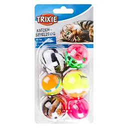 Іграшка для котів Trixie М'яч з брязкальцем 4 см 6 шт. в асортименті (4523) - мініатюра 2