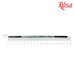 Пензель синтетика плоска Stream 134 №3 коротка ручка ROSA (4823098517122) - мініатюра 2