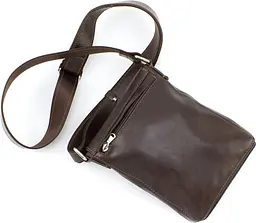 Чоловіча шкіряна сумка через плече GRANDE PELLE 20×15×5 см sum0022227 - мініатюра 5