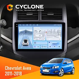 Штатна магнітола Chevrolet Aveo 2011-2018 Cyclone C9-012 4x64, DSP, 4G Cyclone (НФ-00007823)