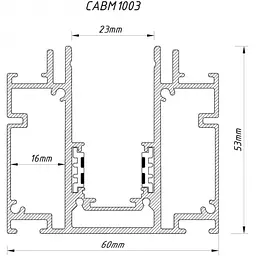 Шинопровід Ardero CABM1003 вбудований 3 м чорний (80143) - мініатюра 2