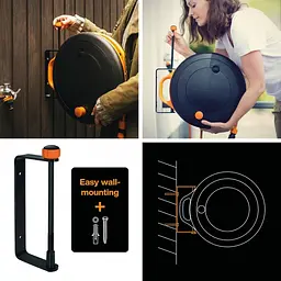 Настінне кріплення котушки для шланга Fiskars (1020448) - мініатюра 4