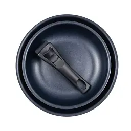 Набір сковорідок зі знімною ручкою Bergner Click & cook 22/26 см червоний (BG-31605-RD) - мініатюра 2