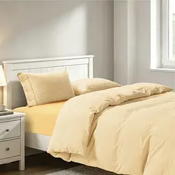Комплект постільної білизни Lovely Svi варена бавовна (120 г/м2) Євро Жовта смужка - мініатюра 3