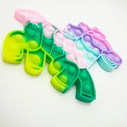 Сенсорна іграшка антистрес силіконова нескінченна пухирка поп іт UKC Pop It Fidget кінь різнокольоровий - мініатюра 5