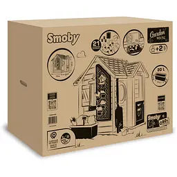 Будинок Smoby Life Садовий з кашпо та годівничкою 132х128х135 см (7600810408) - мініатюра 2