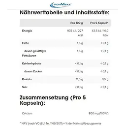 Кальцій IronMaxx Calcium Bioactive 130 капсул - мініатюра 2