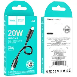 Дата кабель Hoco X96 Hyper Type-C to Lightning 20W (0.25m) Black - мініатюра 5