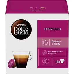 Набір кави в капсулах Nescafe Dolce Gusto Espresso 48 шт. 264 г (3 пак. x 16 шт. 88 г)