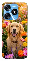 TPU чохол Demsky Flowery labrador для TECNO Spark 10 Pro