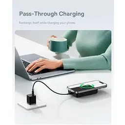 Магнітний бездротовий акумулятор Baseus Magnetic Mini wireless Fast Charging 10000 mAh PPCX110201 - мініатюра 4