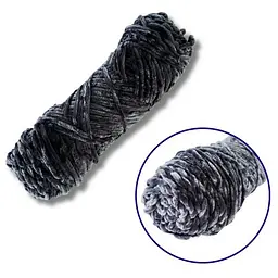 Пряжа плюшева синель Brushme PP115, 100 грам, 100% поліестер, темно-сірий