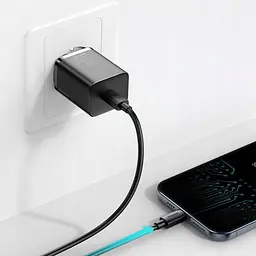 Зарядний пристрій Baseus 20W Super Si USB-C для Apple 8-12 серій (CCSUP-D01) чорний - мініатюра 4