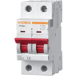 Автоматичний вимикач RS4 2п 6А С 4,5кА Videx Resist (VF-RS4-AV2C06)