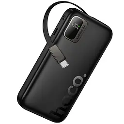 Зовнішній акумулятор HOCO Q51 Key PD20W power bank with telescopic cable(10000mAh) Black (6942007671514)