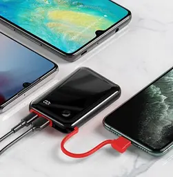 Портативна батарея Powerbank Baseus Xiaomini S Digital Display 3A 10000 mAh With IP Cable PPXF-E01 Black - мініатюра 3