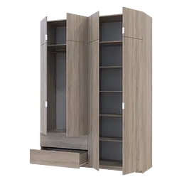 Розпашна Шафа для одягу Doros Лукас Дуб Сонома 180х50х240 (80737731) - мініатюра 2