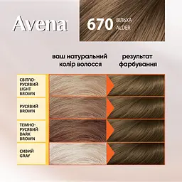 Cтійка крем-фарба для волосся Avena Shine Color вільха 670 138 мл - мініатюра 4