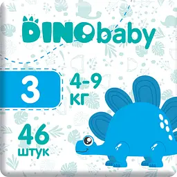 Підгузки Dino Baby 3 (4-9 кг), 46 шт.