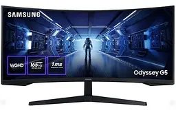 Монітор 34" Samsung Odyssey G5 C34G55TW Curved UWQHD VA 165Hz (LC34G55TWWIXUA)