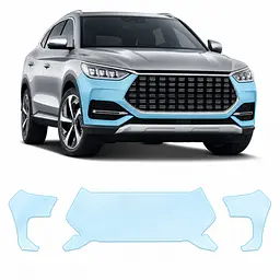 Антигравійна захисна бронеплівка за лекалами для BYD Song Plus I 2020-2022 - передній бампер