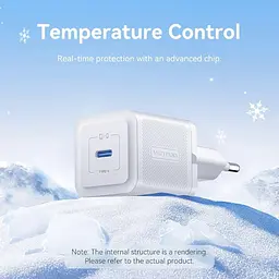 Зарядний пристрій Vention 20W GaN 1×USB-C з кабелем USB-C M-M White (TZ-FEPW0-EU-01) - мініатюра 7
