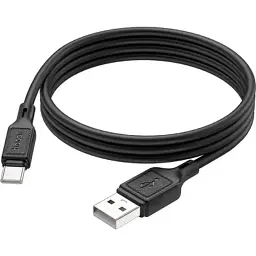 Дата кабель USB 2.0 AM to USB-C 1.0m Cool silicone X90 black HOCO (6931474788443) - мініатюра 4