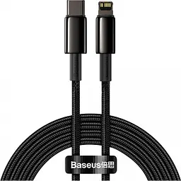 Кабель Baseus Tungsten Gold USB-C to Lightning 2m Black (CATLWJ-A01) [82115] - мініатюра 1