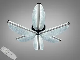 Елегантна стельова LED люстра Diasha 2407/6L CG хром 75W з пультом диммер 67 см 12–20 м2