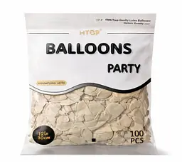 Повітряні надувні кульки HTOP Balloons Party 12 дюймів 100 шт. яскраві товари аксесуари для свята Бежевий - мініатюра 2