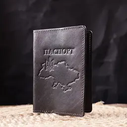 Шкіряна обкладинка на паспорт Карта Grande Pelle 16774 коричнева - мініатюра 7