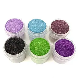 Набір гліттеру для біо-тату Великий № 4 glitter-set-big-6x-4, 6 штук по 12 мл - мініатюра 3