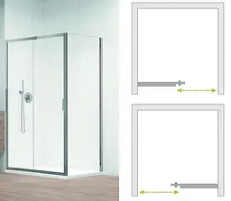 Душові двері Radaway Alienta S 90 900x1900 безпечне скло, хром. - мініатюра 2