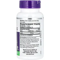 Біотин Плюс із Лютеїном Natrol Biotin Plus with Lutein 60 таблеток - мініатюра 2