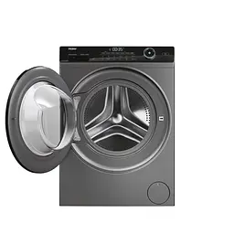 Прально-сушильна машина Haier фронтальна 8(5) кг 1400 A 46 см дисплей пара інвертор люк чорний прямий привід cріблястий - мініатюра 3