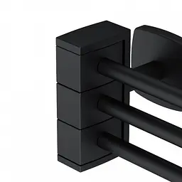 Потрійна вішалка-вертушка для рушників AM.PM Gem black A9032722 Чорний матовий - мініатюра 6