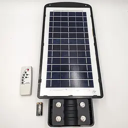 Ліхтар вуличний акумуляторний світильник 20000mAh з пультом на сонячній батареї LED Solar Street Light 250W UKC 7779 - мініатюра 4