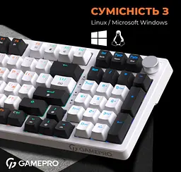 Клавиатура игровая механическая GamePro GPMK-170 Outemu Red Swich Hot-Swap RGB White - мініатюра 14