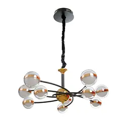 Люстра Brille молекула підвісна LED 90W WW+NW+CW BK+GD (BL-796S/10)