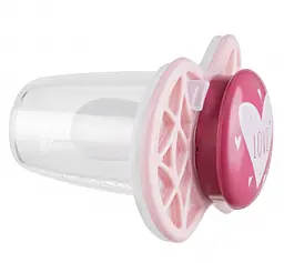 Силіконова симетрична пустушка Nuvita Air55 Cool Love, 0+ міс., рожевий (NV7065PR) - мініатюра 2