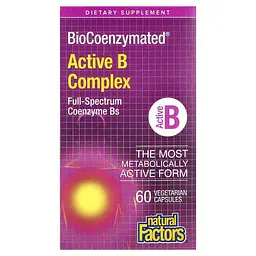 Комплекс витаминов группы B BioCoenzymated Active B Complex 60 капсул Natural Factors vit0005633
